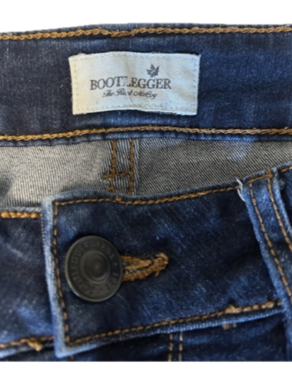 Bootlegger The Real McCoy Slim Boot Jeans Indigo Wash W26 L31 - Picture 3 of 6